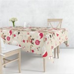 Obrus świąteczny - materiałowy - gładki - Prezenty na sankach