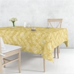 Obrus świąteczny - materiałowy - gładki - Złocista Śnieżynka