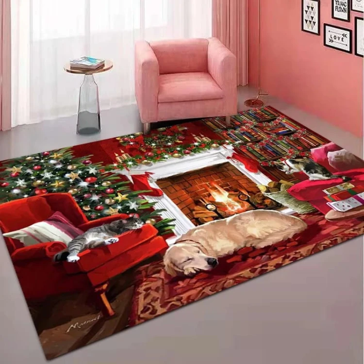 Dywan świąteczny do salonu - jadalni - Cosy Chimney.jpeg