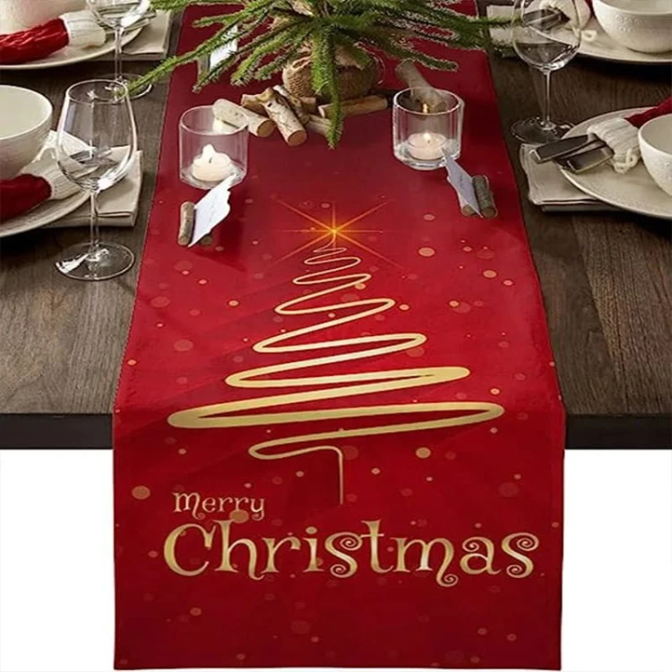 Obrus świąteczny - materiałowy - 183x33cm - Christmas Tree.jpeg