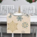 Obrus świąteczny - materiałowy - 183x33cm - Snowflakes.jpeg