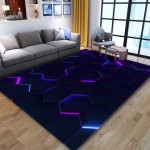 Nowoczesny dywan 3D - Do salonu - Neon Tiles.jpeg