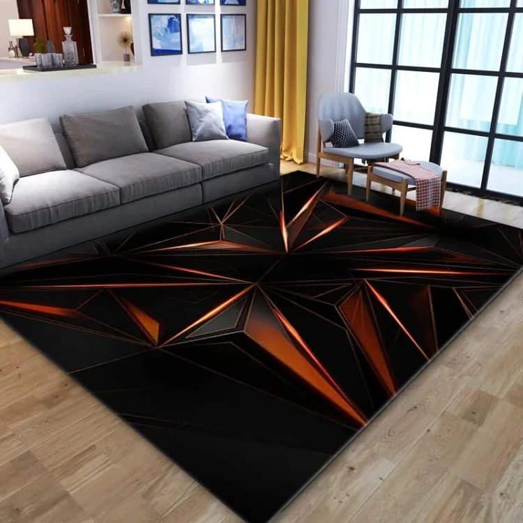 Nowoczesny dywan 3D - Do salonu - Sharp.jpeg