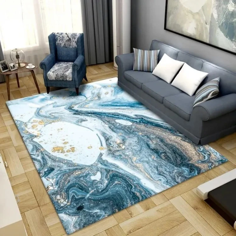 Nowoczesny dywan - Do salonu - Blue Marble II.jpeg