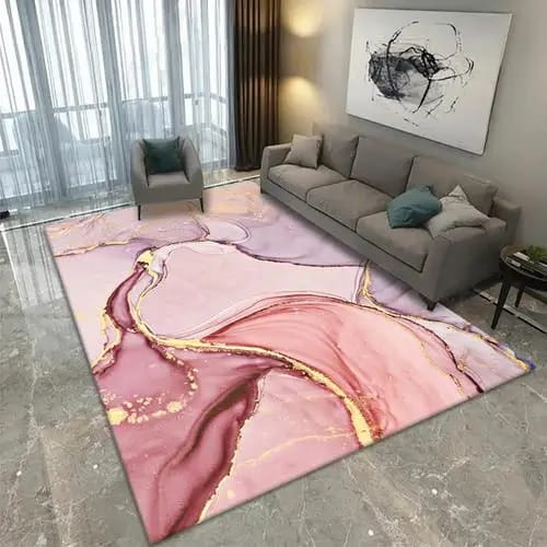 Nowoczesny dywan - Do salonu - Pink Marble.jpeg