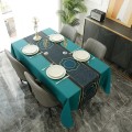 Nowoczesny obrus świąteczny - materiałowy - plamoodporny -  THAI TEAL.jpeg