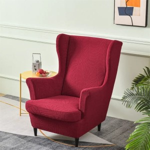 POKROWIEC NA FOTEL USZAK - ŻAKARDOWY - liście - CHUBBY KISS