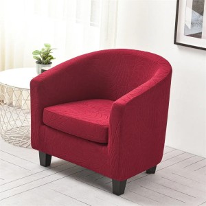 Żakardowy pokrowiec na fotel klubowy - liście - CHUBBY KISS