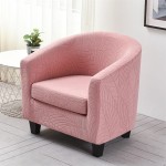 Żakardowy pokrowiec na fotel klubowy - liście - PETITE PINK.jpeg