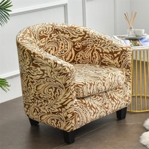 Pokrowiec na fotel klubowy - Golden Flowered