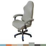 Żakardowy pokrowiec na fotel gamingowy komputerowy biurowy - krzesło obrotowe - cross-tee - SAGE GREY.jpeg