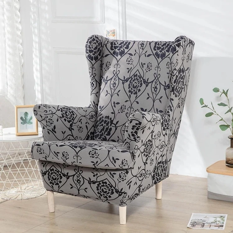Pokrowiec na fotel norweski uszak IKEA - Dark Royal.jpeg