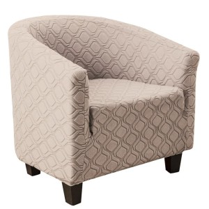 Żakardowy pokrowiec na fotel klubowy - Tear - POLISHED CONCRETE