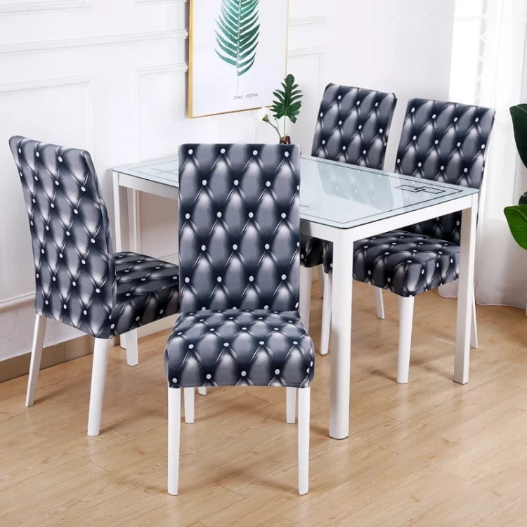 POKROWIEC NA KRZESŁO DO KUCHNI - JADALNI - SALONU - Blue Leather.jpeg
