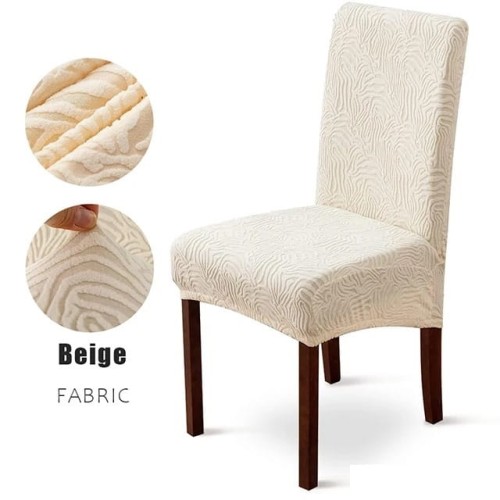 Żakardowy pokrowiec na krzesło - Creased - Beżowy.jpeg