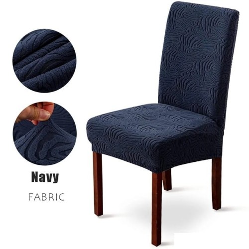 Żakardowy pokrowiec na krzesło - Creased - Navy.jpeg