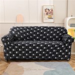 POKROWIEC NA SOFĘ - KANAPĘ - Black Leather