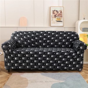 POKROWIEC NA SOFĘ - KANAPĘ - Black Leather