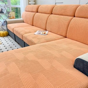Żakardowy pokrowiec na siedzisko narożnika - virages - PERSIMMON FADE