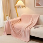 Pikowana narzuta na kanapę - sofę - Różowy