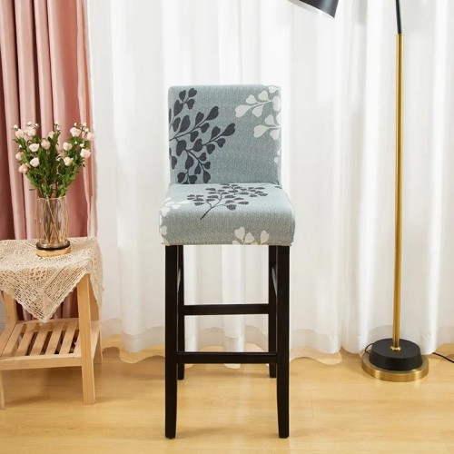 Elastyczny pokrowiec na krzesło barowe - hotelowe - GAŁĄZKI III.jpeg