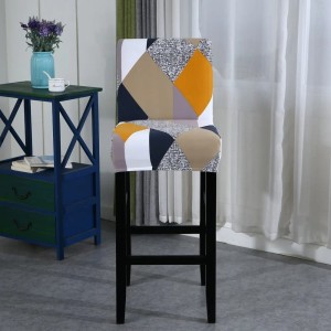 Elastyczny pokrowiec na krzesło barowe - hotelowe - PIXEL WHITE