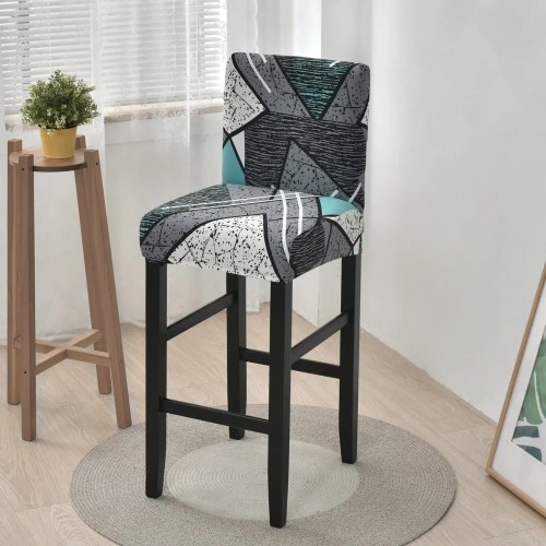 Elastyczny pokrowiec na krzesło barowe - hotelowe - SZARO-NIEBIESKI.jpeg