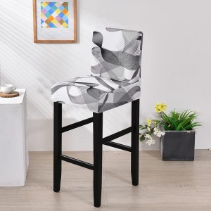 Elastyczny pokrowiec na krzesło barowe - hotelowe - SZARY STYL