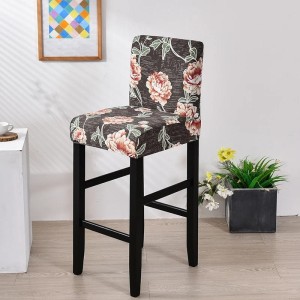 Elastyczny pokrowiec na krzesło barowe - hotelowe - Clever Rose