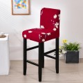 Elastyczny pokrowiec na krzesło barowe - hotelowe - Red Blossom.jpeg