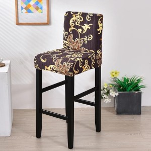Elastyczny pokrowiec na krzesło barowe - hotelowe - GOLD