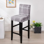 Elastyczny pokrowiec na krzesło barowe - hotelowe - Linee storte