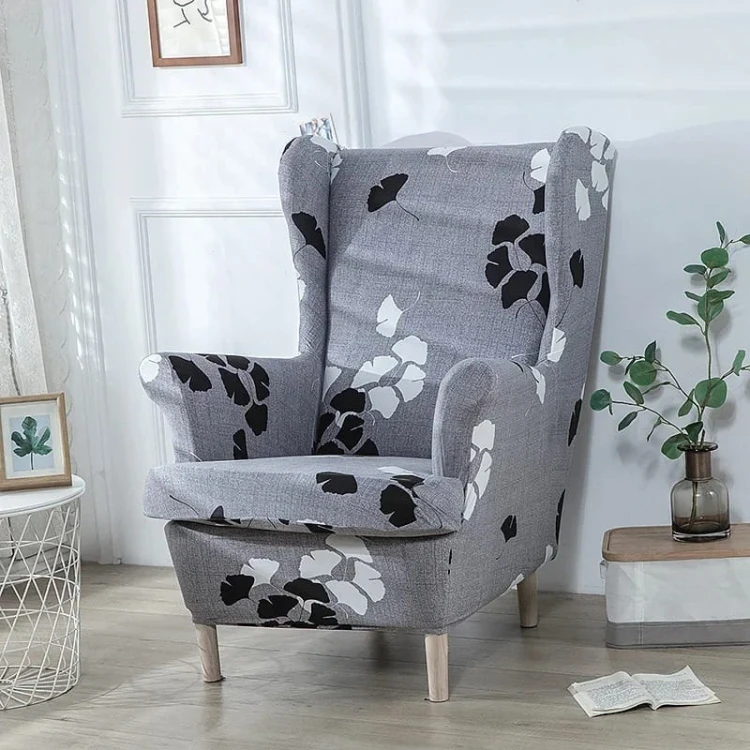 Pokrowiec na fotel norweski uszak IKEA - Foglie.jpeg