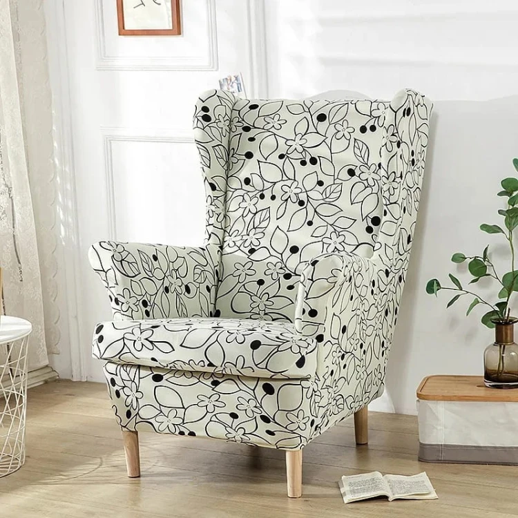 Pokrowiec na fotel norweski uszak IKEA - Contorni di fiori.jpeg