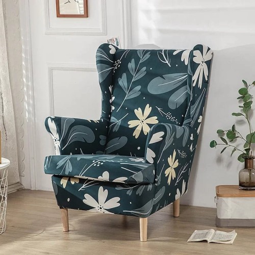 Pokrowiec na fotel norweski uszak IKEA - Fiori notturni.jpeg