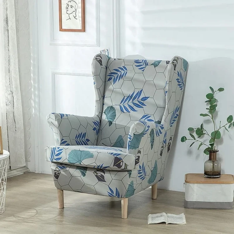 Pokrowiec na fotel norweski uszak IKEA - Fiori esagonali.jpeg