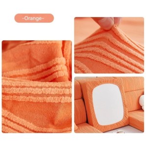 Żakardowy pokrowiec na siedzisko narożnika - meandri - Orange