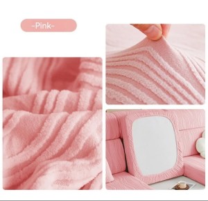Żakardowy pokrowiec na siedzisko narożnika - meandri - Pink