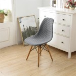 Żakardowy pokrowiec na krzesło skandynawskie - romb - SILVER BULLET