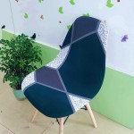 Elastyczny pokrowiec na krzesło skandynawskie - Geometryczny