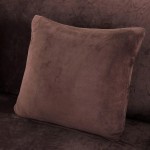 Pluszowa poszewka na poduszke - 45x45cm - 2 szt. - Kawa.jpeg
