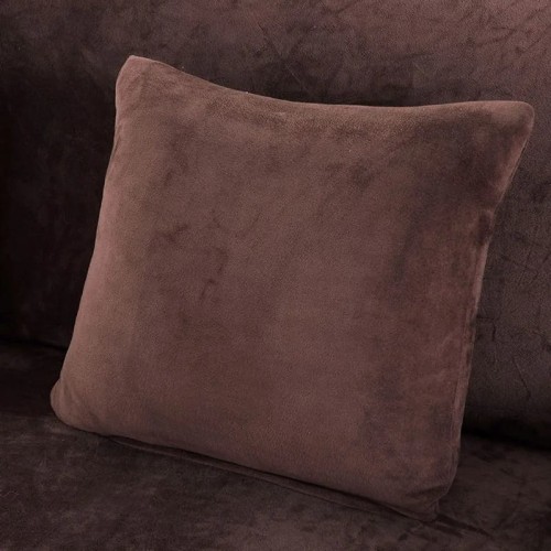 Pluszowa poszewka na poduszke - 45x45cm - 2 szt. - Kawa.jpeg