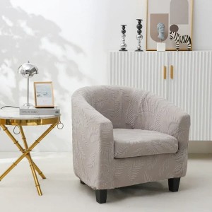 Żakardowy pokrowiec na fotel klubowy - foglie - CITY STREET