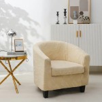 Żakardowy pokrowiec na fotel klubowy - foglie - TRAIL DUST