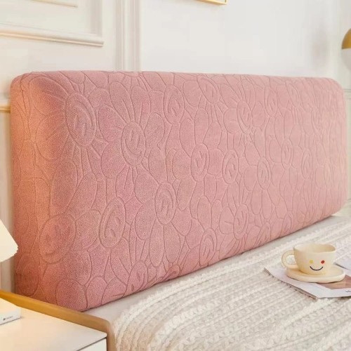 Żakardowy pokrowiec na zagłówek - oparcie łóżka - smile - DUCAL PINK.jpeg