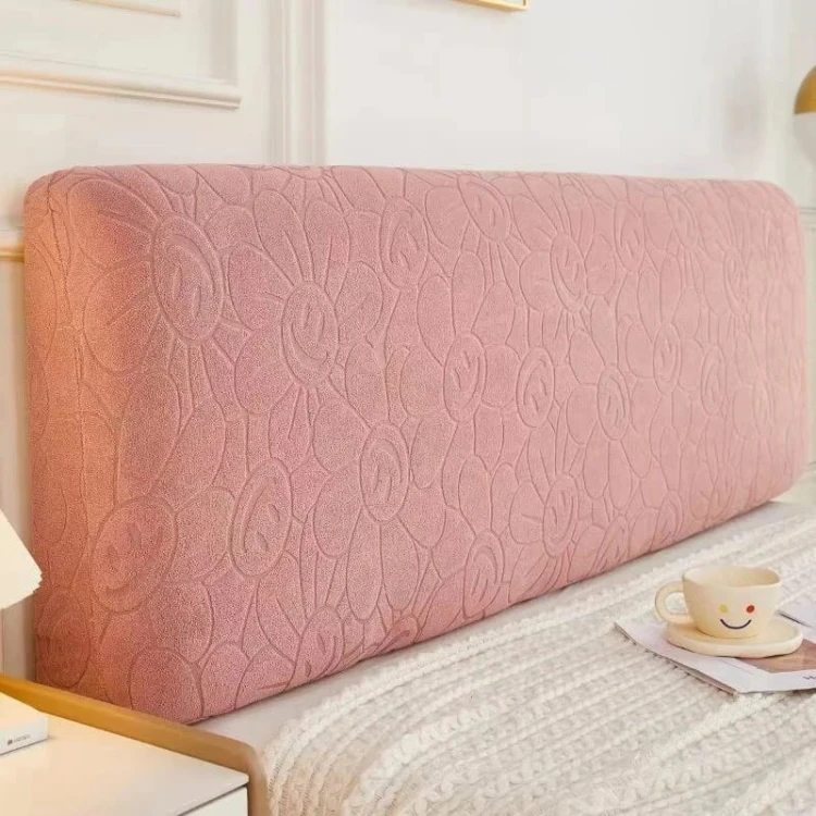 Żakardowy pokrowiec na zagłówek - oparcie łóżka - smile - DUCAL PINK.jpeg