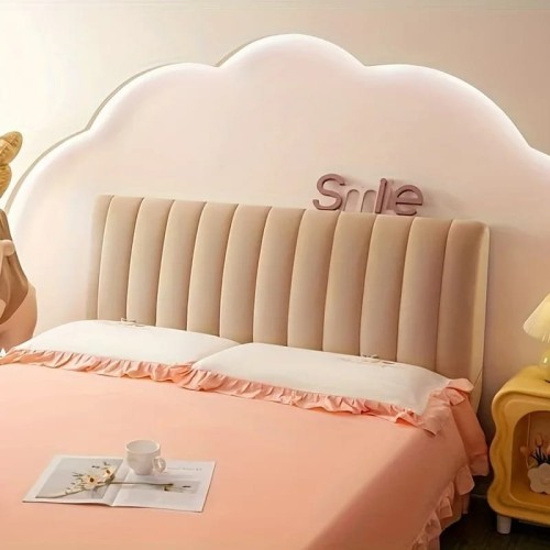 Aksamitny pikowany pokrowiec na zagłówek - oparcie łóżka - line - Pragmatic.jpeg