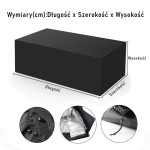 Pokrowiec na zestaw ogrodowy - od 40x40x40cm do 330x220x90cm - czarny