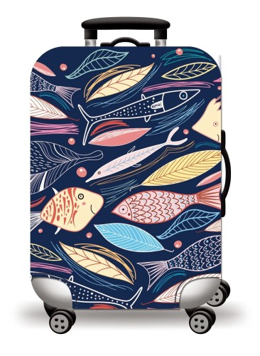 Elastyczny pokrowiec na walizkę - Cool Fish.jpeg
