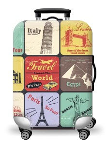 Elastyczny pokrowiec na walizkę - Around the World VI